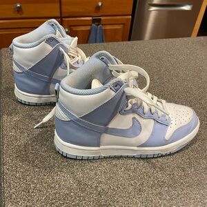 Nike Dunk Highs- Unisex Size 6, Carolina Blue